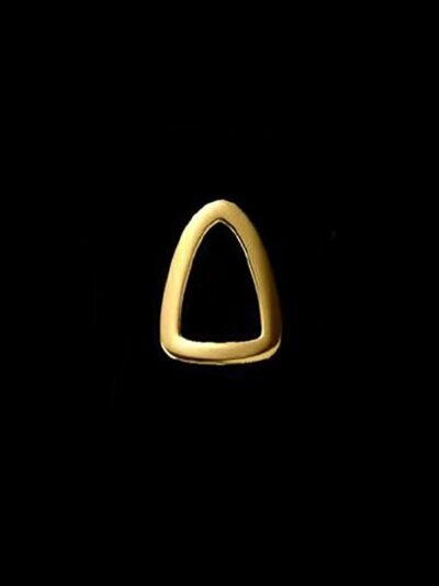 Gold Tooth Outline Tooth Charm Gem