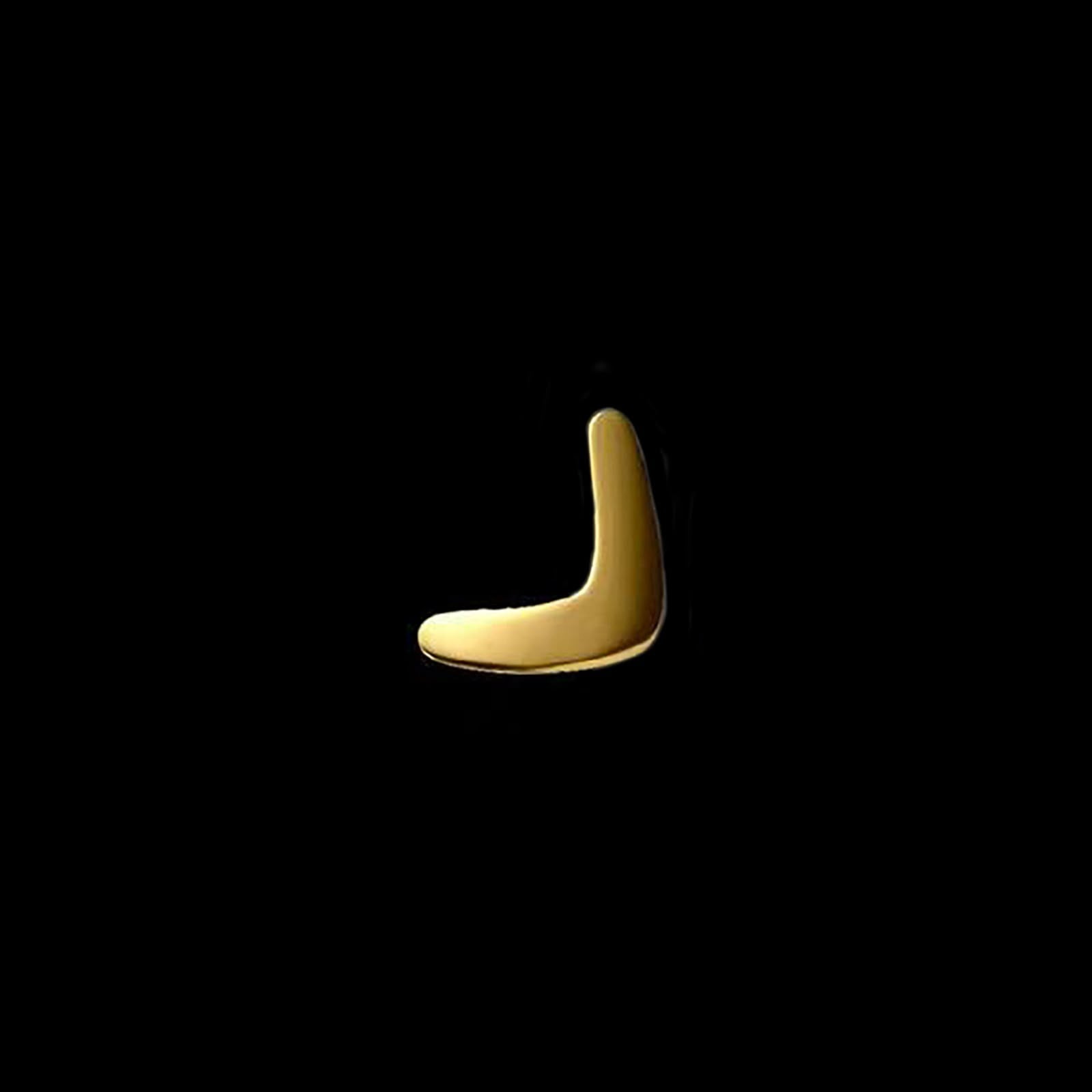L Shape Reverse 18K Gold Tooth Gem